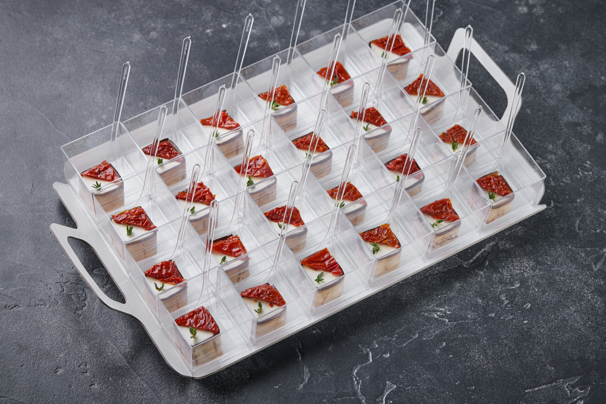 Канапе Сет Баклажан с Фетой и вяленым томатом