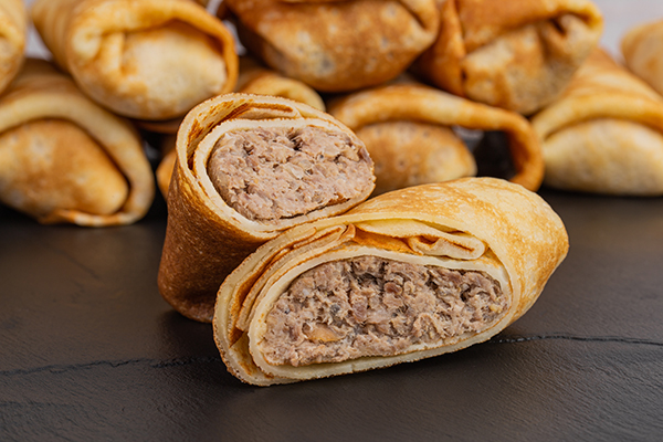 Блины с мясным фаршем