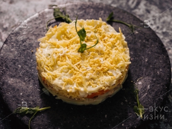 Салат Мимоза с лососем