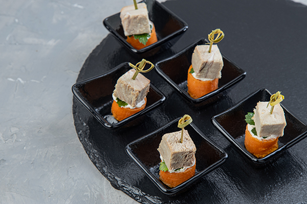 Сет Батат с бужениной и муссом из сливочного хрена