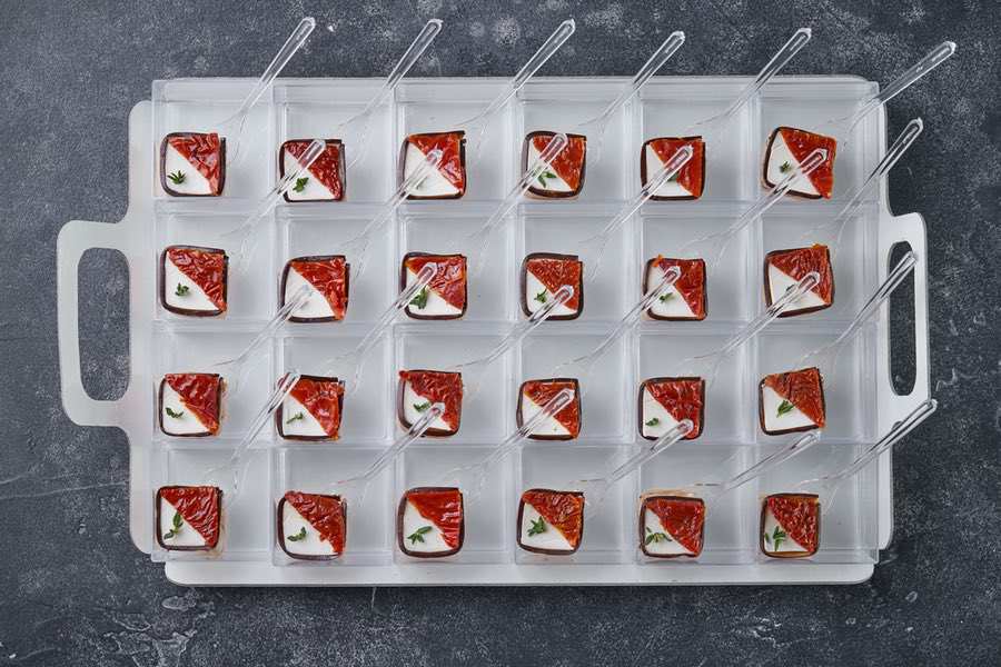 Канапе Сет Баклажан с Фетой и вяленым томатом